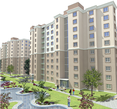 Buildings, Mass Housing - Tower Block (450x432), Png Download