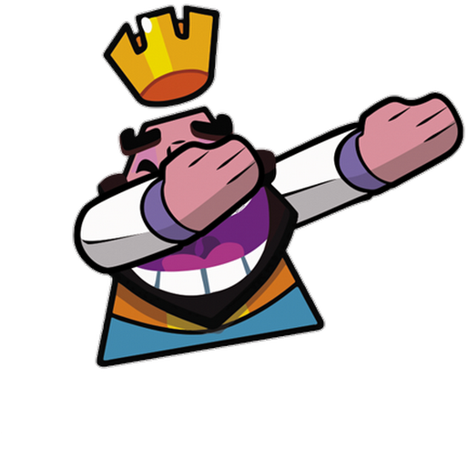Roi Qui Dab Picture Library Download - Roi Clash Royal Dab (530x534), Png Download