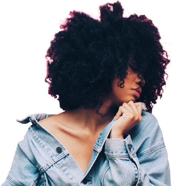 Afro Girl Png - Black Girl Png (605x653), Png Download
