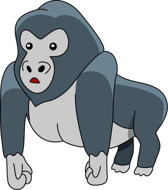 Gorilla Clipart - Ape Clipart Png (562x633), Png Download