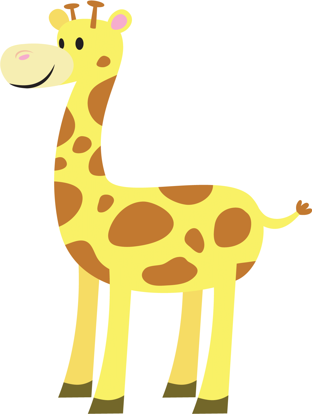 Giraffe Baby Shower Clipart - Giraffe Clipart Png (1350x1800), Png Download