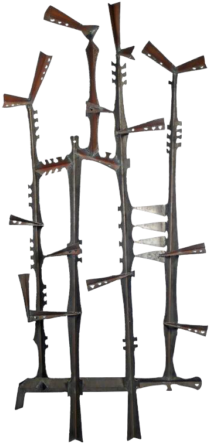 Gene Montez Flores Brutalist Wall Mount Sculpture - Sculpture (450x450), Png Download