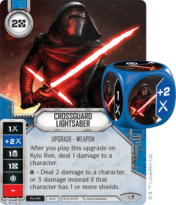 007 Crossguard Lightsaber - Star Wars Destiny Kylo Ren (360x418), Png Download