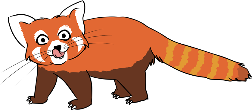Baby Raccoon Clipart Free Images - Red Panda Clipart Png (863x400), Png Download