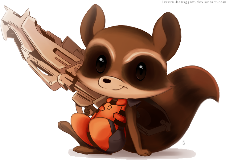 Rocket Raccoon Png Hd - Guardians Of The Galaxy Cute Rocket (800x571), Png Download