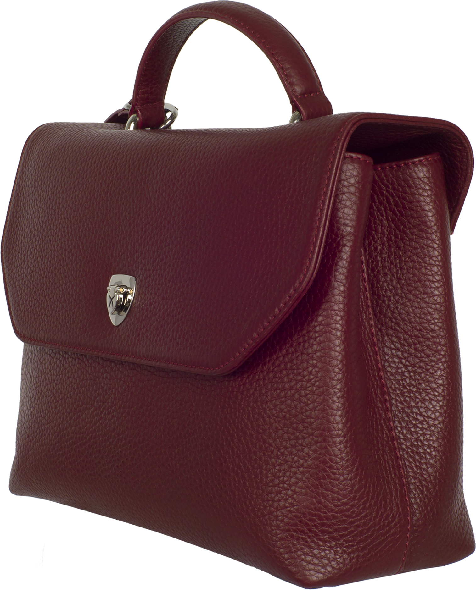 Handbag Shoulderbag Leather Bordeaux - Handbag (2000x2000), Png Download