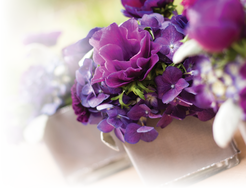 Floral Arrangements - Elegant Purple Flower Floral Png (850x650), Png Download