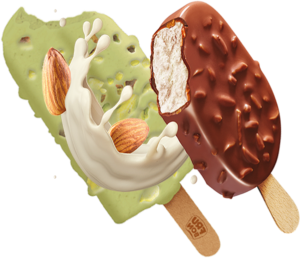 Kesar Pista Badam Kulfi - London Dairy Almond Premium Ice Cream 110ml (600x600), Png Download