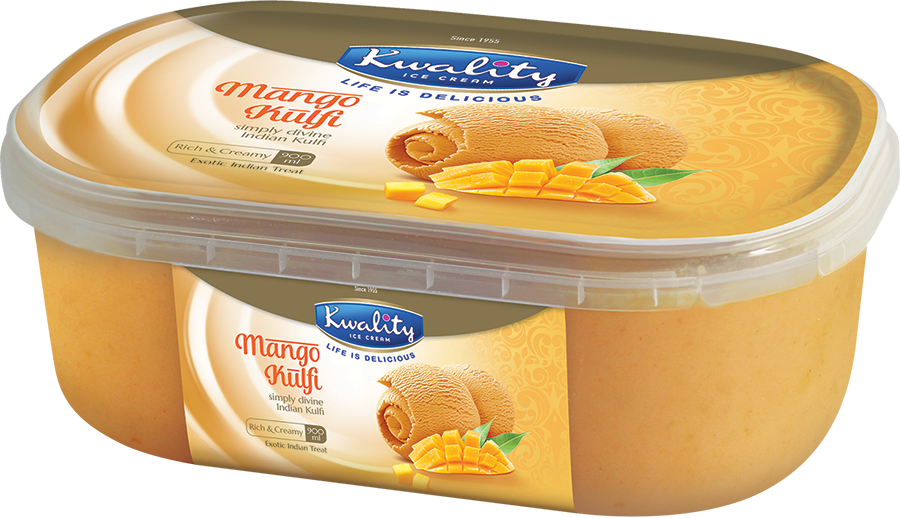 Kwality Mango Kulfi 900ml - Almond Butter (900x518), Png Download