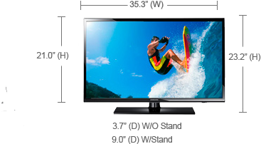 Series - 39 Inch Tv Size (515x265), Png Download
