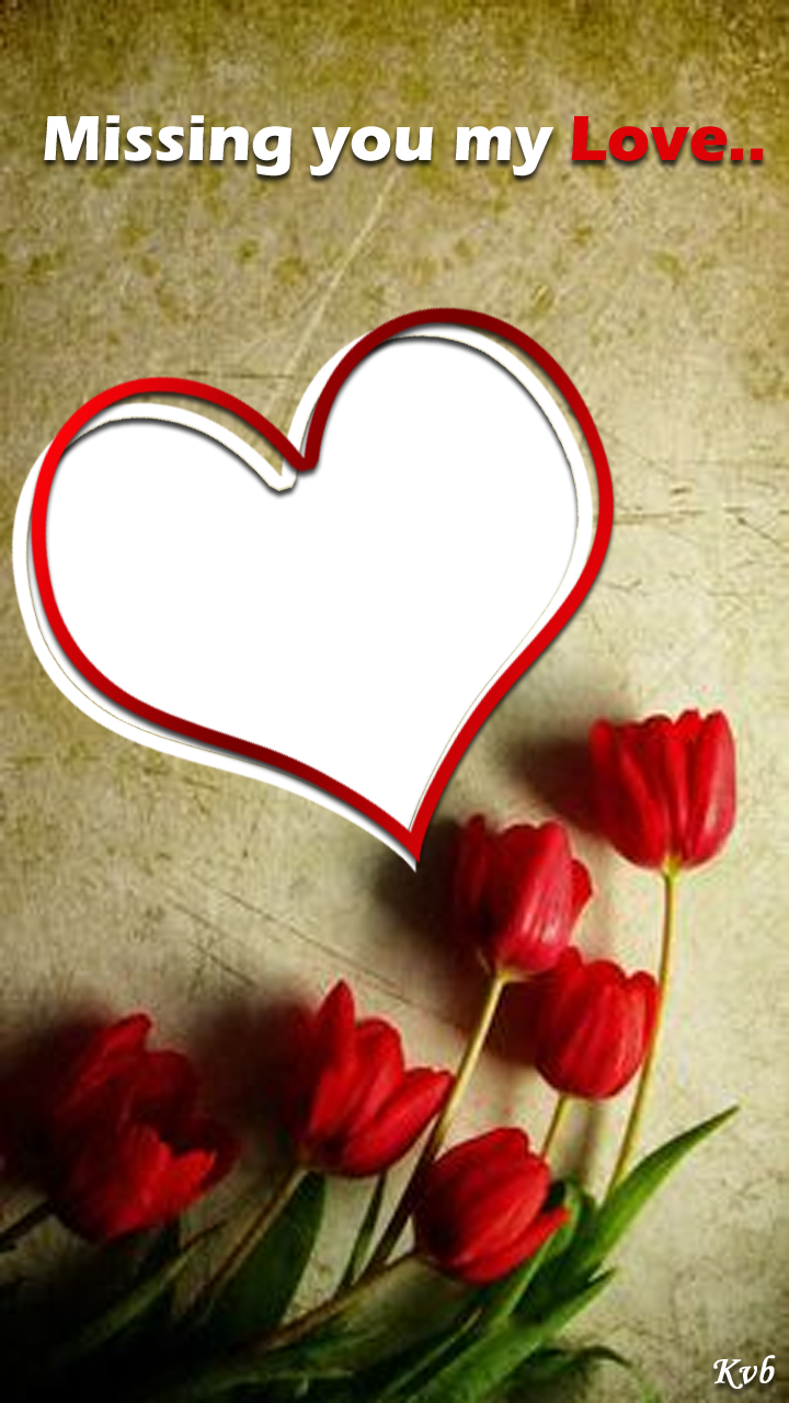 Beautiful Love Frame With Roses - Beautiful Love Photo Frame (720x1280), Png Download