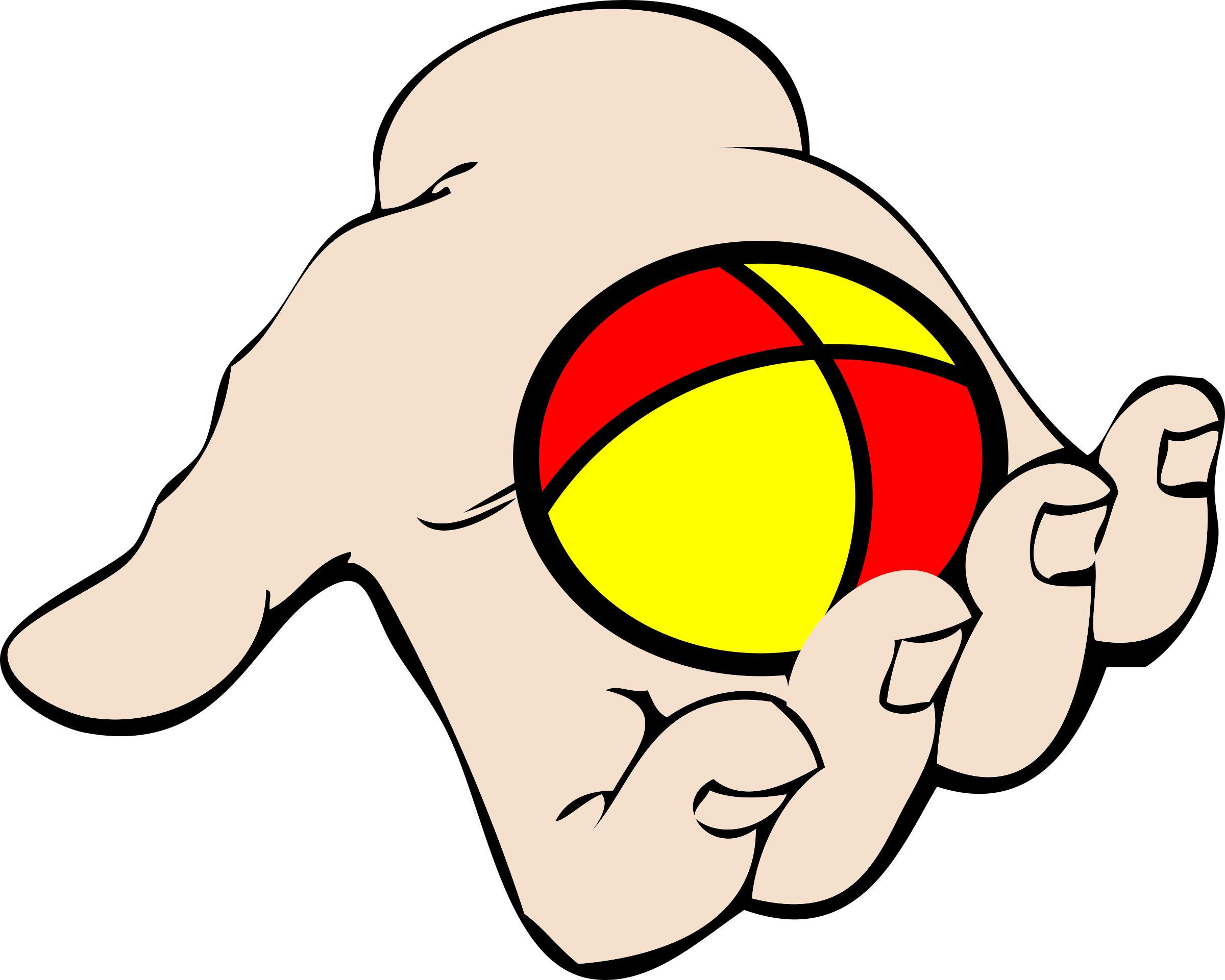 Juggling Ball Big Image Png - Ball In Hand Clipart (2400x1921), Png Download