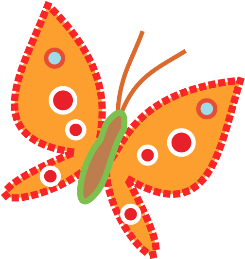 Butterfly - Spring Cartoon Images Png (519x554), Png Download