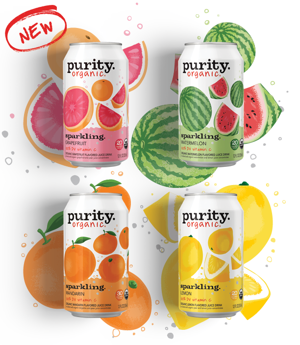 Organic Juice, Fruit, And Coconut Water - Purity Organic Juice 100 Percent Orange Juice 12 Ounce (612x703), Png Download
