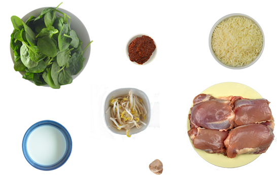 Thai Peanut Chicken Curry Ingredients - Chicken Curry (570x380), Png Download