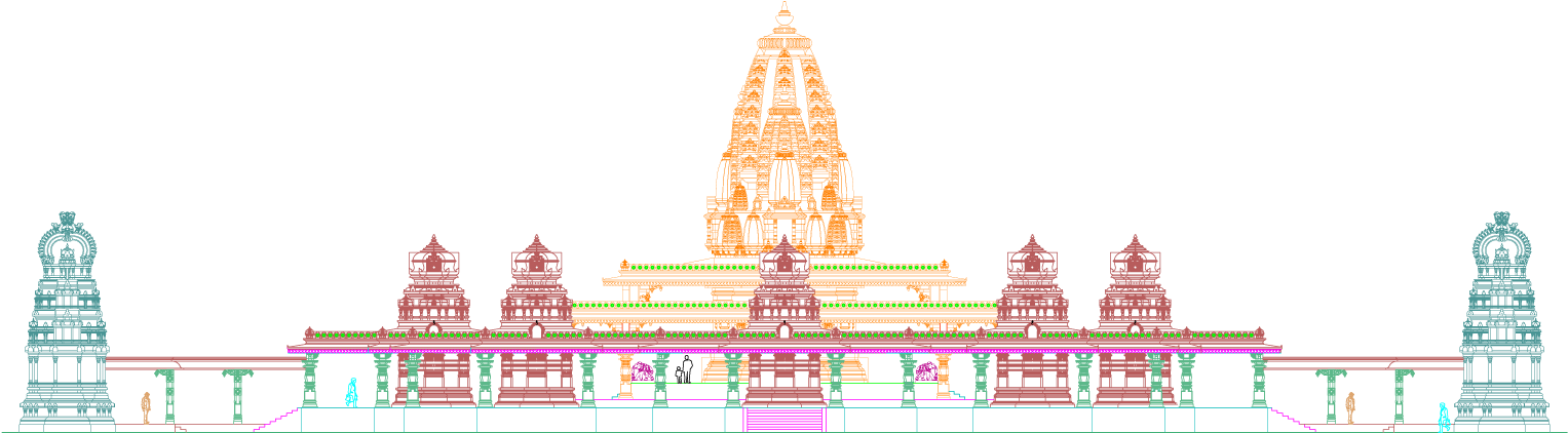 Construction Of Ashtabhairava Temple - Wat (1612x526), Png Download