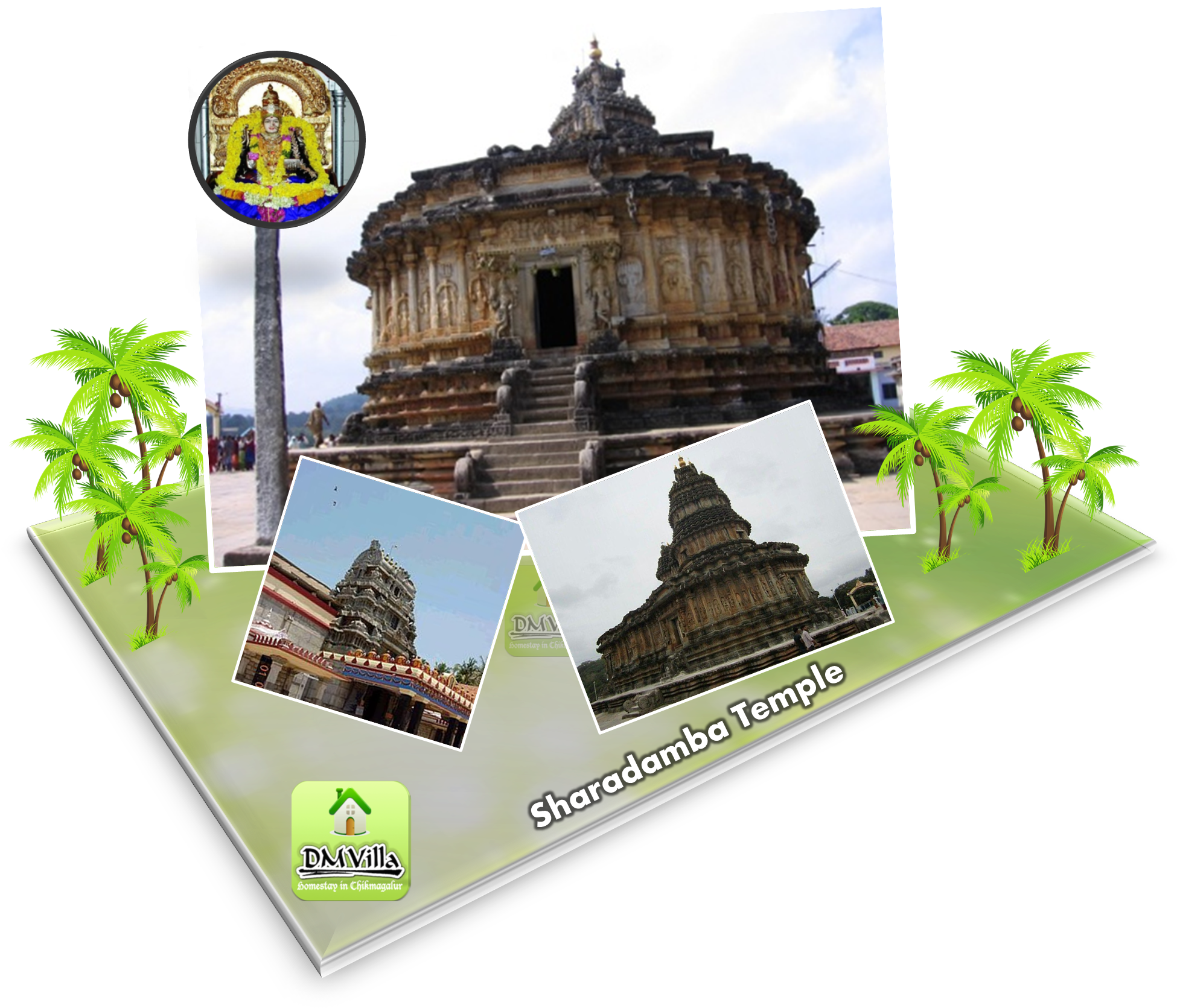 Chikmanglur Resorts - Vidyasankara Temple (2014x1718), Png Download