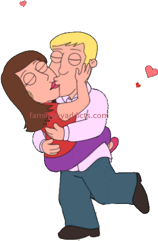 Pda Love Couple - Cartoon (337x514), Png Download