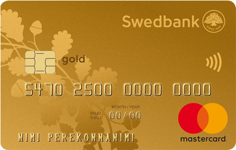 Gold Revolving Credit Card - Swedbank Gold Card (462x544), Png Download