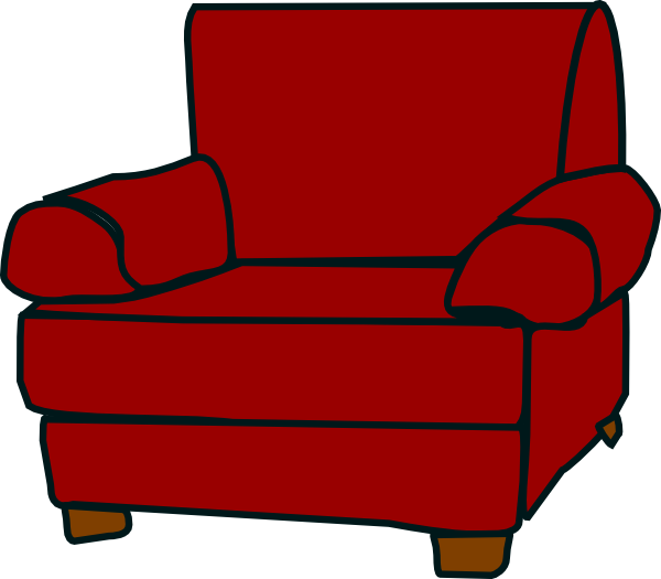 Chair Clipart Arm Chair - Armchair Clipart Png (600x525), Png Download