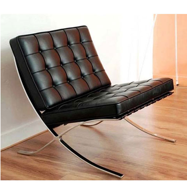 Barcelona Chair - Chair (370x480), Png Download