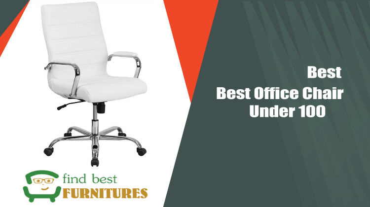 Best Office Chair Under - Flash Furniture Mid-back White Leather Executive Swivel (750x420), Png Download