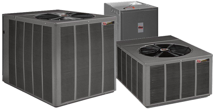 Ruud A/c Units - Rheem R-410a Complete Split System Heat Pump 2.5 Ton (550x224), Png Download