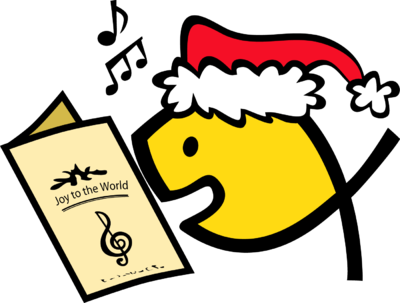 Fished Clipart Christmas - Fish Christmas Clip Art (400x303), Png Download