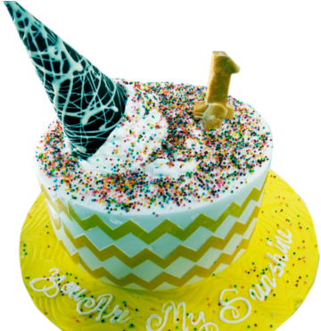 1st Birthday Theme Cake - Cakes Photos For 1st Birthday (370x370), Png Download