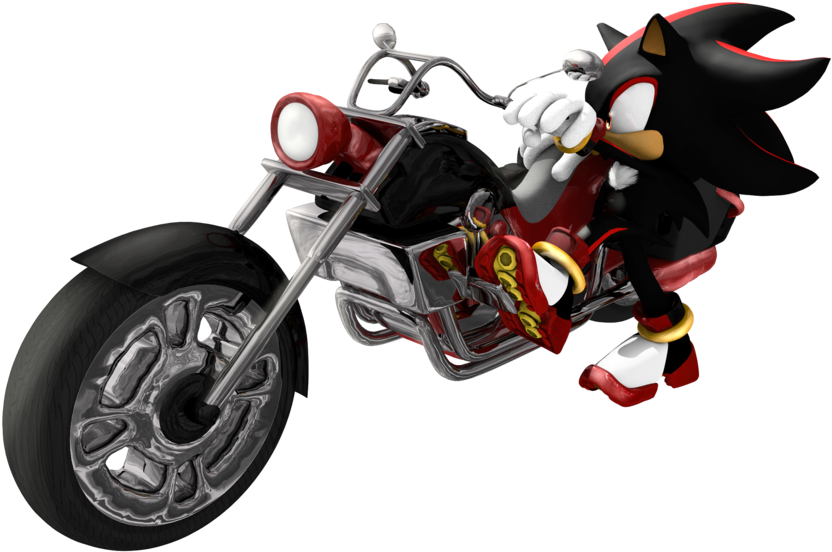 Shadow Bike - Shadow The Hedgehog Dark Rider (900x693), Png Download