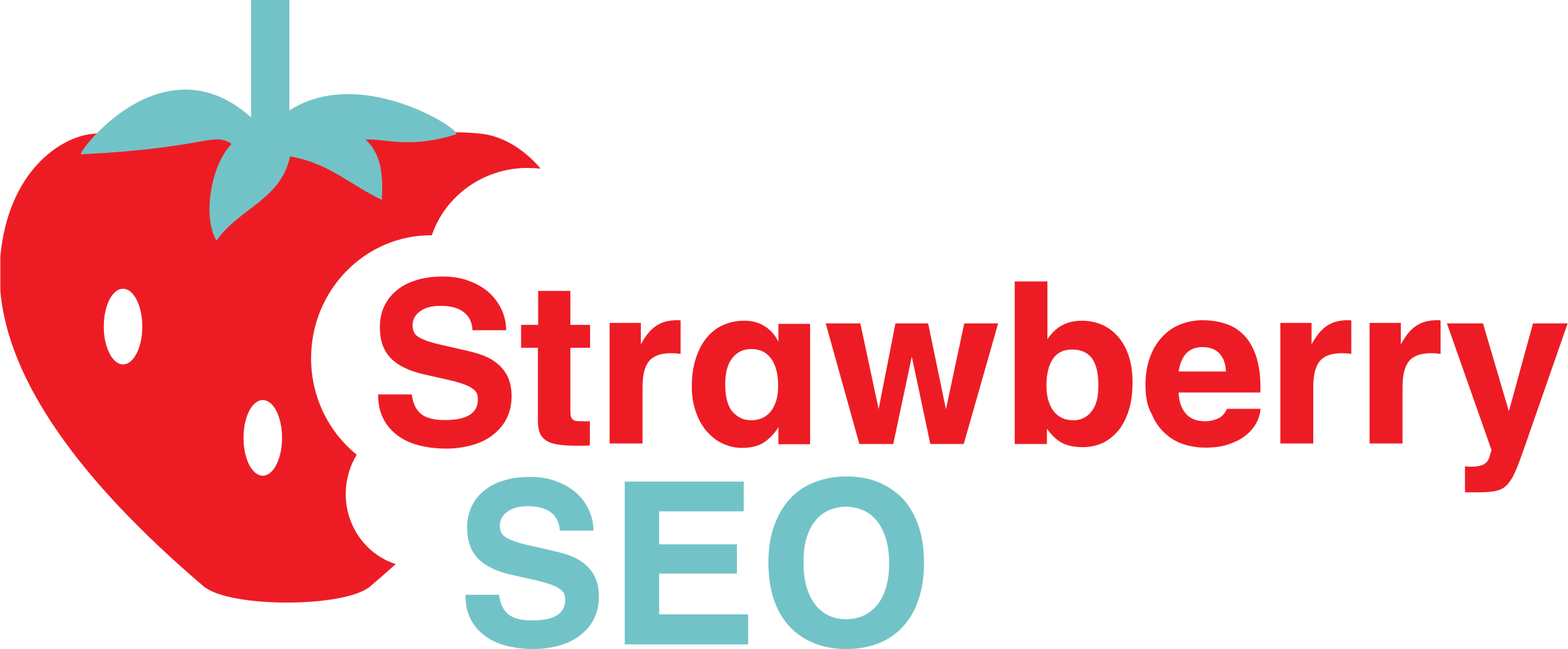 Strawberry Seo Logo Png Transparent - Strawberry Logo (2400x993), Png Download