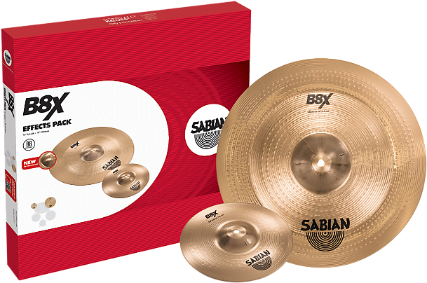 Sabian B8x 10/18" Effects Pack Cymbal Pack - Sabian 45005x-kit01 B8x Effects Pack With Chromacast (620x413), Png Download