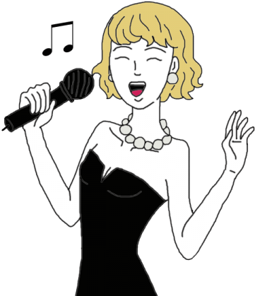 Singing - Female Singer Cartoon Png (450x450), Png Download