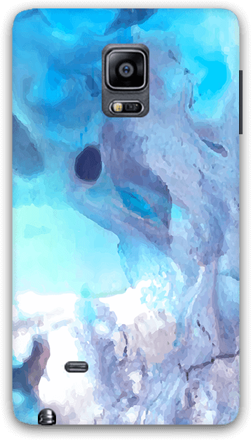 Blue Watercolor Marble Samsung Note Edge Mobile Case - Light Blue Abstract Marble Notebook (1046x1046), Png Download