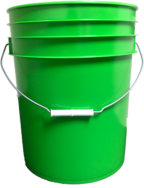 Plastic Bucket Png Free Download - Green Plastic Bucket (500x647), Png Download