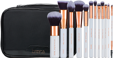 Breena Beauty Makeup Brush Set Travel Makeup Bag - Cosmetics (440x280), Png Download