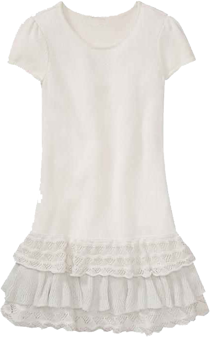 Girls Frock - Ruffle (431x692), Png Download