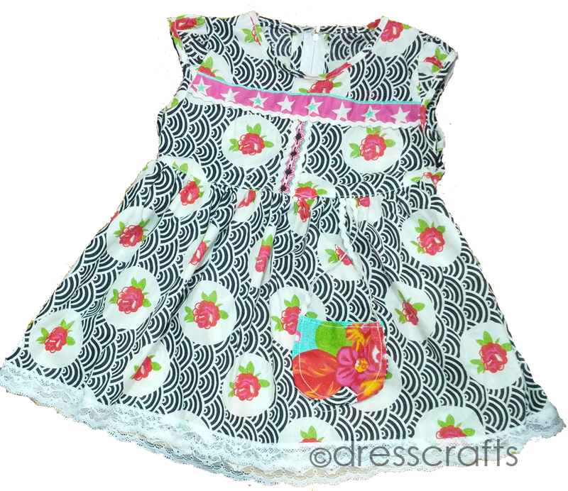 Simple Baby Dress Design (800x692), Png Download