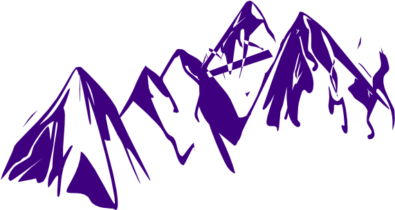 Hill Clipart Purple Mountain - Mountain Clipart Png (600x303), Png Download