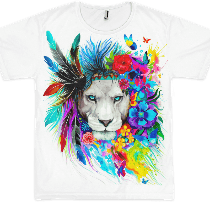King Of Lions Unisex Crew - T Shirt Print 2018 (800x1000), Png Download