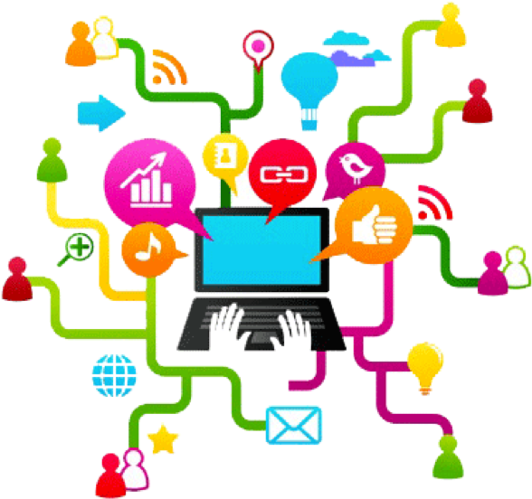 Social Media Illustration - Rewired By Brandon Cox (626x615), Png Download