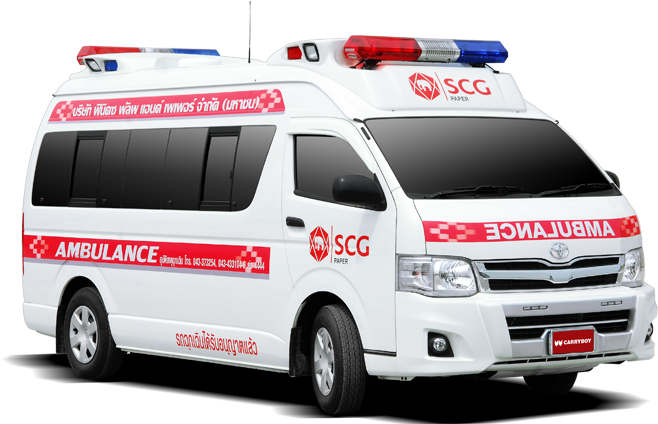 Ambulance Van - รถ ตู้ พยาบาล Png (720x576), Png Download