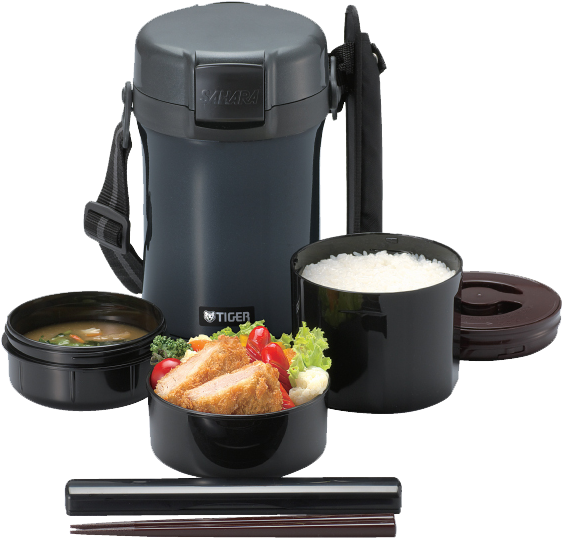 Lwu-a Stainless Steel Lunch Box With Microwavable Containers, - Tiger Lunch Box Singapore (600x600), Png Download