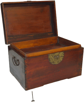Small Brass Handled Document Box - Trunk (900x600), Png Download