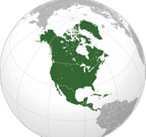 India-north America International Air Cargo Service - Tomtom Map Of Usa, Canada & Mexico - Latest Map (500x469), Png Download