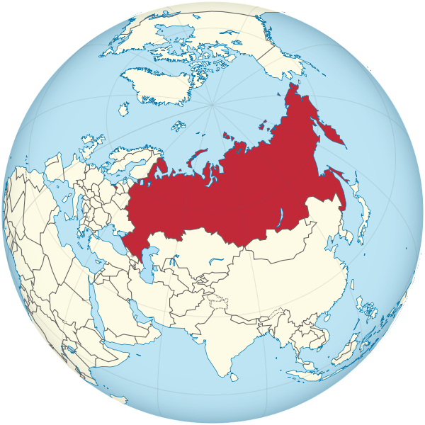 Russia Globe - Russia Map On Globe (600x600), Png Download