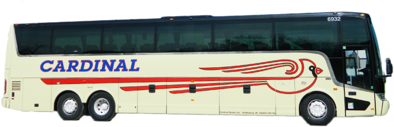 Exterior 6932 Cardinal - Tour Bus Service (850x374), Png Download