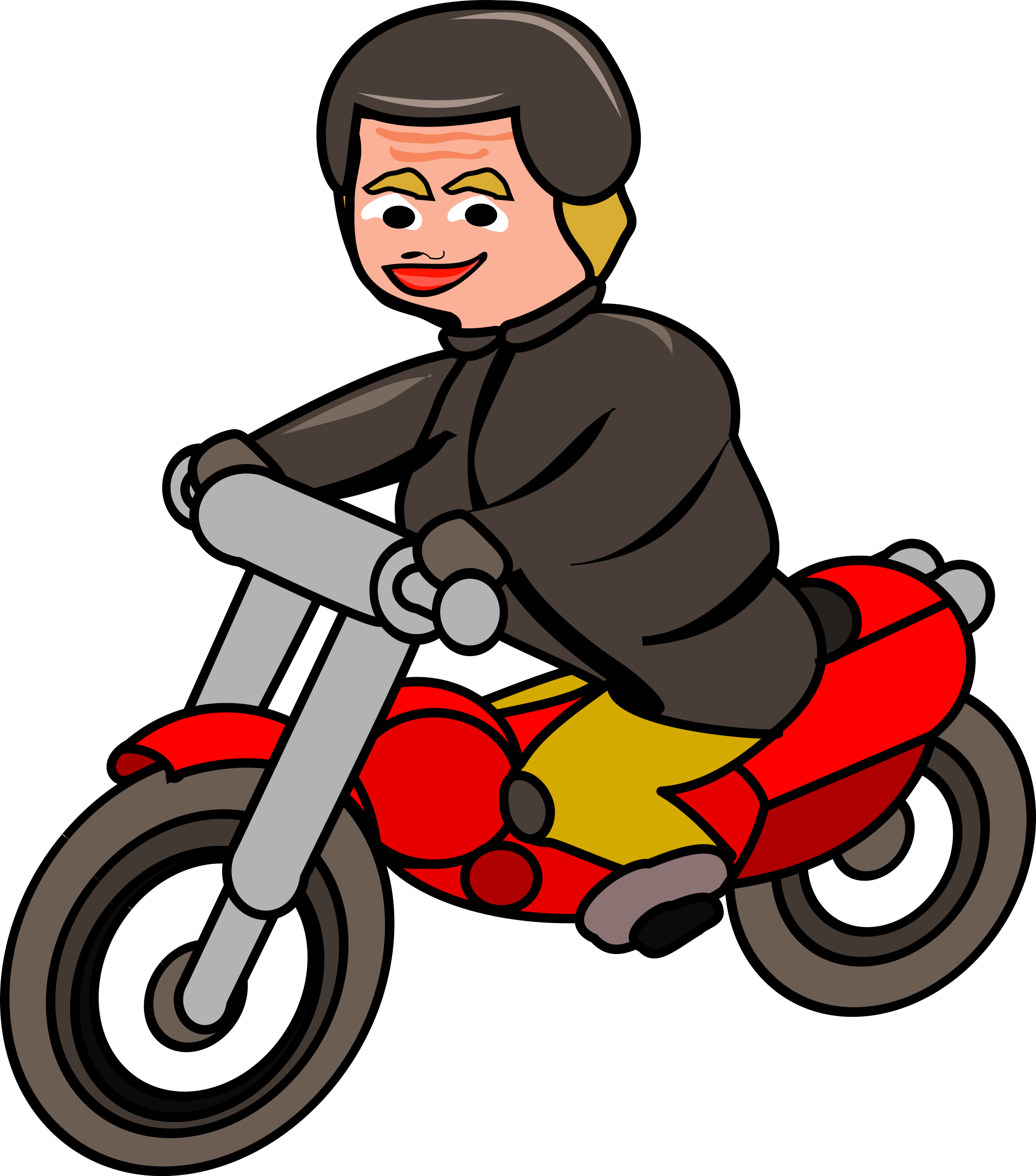 This Free Icons Png Design Of Woman On Motorbike (2113x2400), Png Download