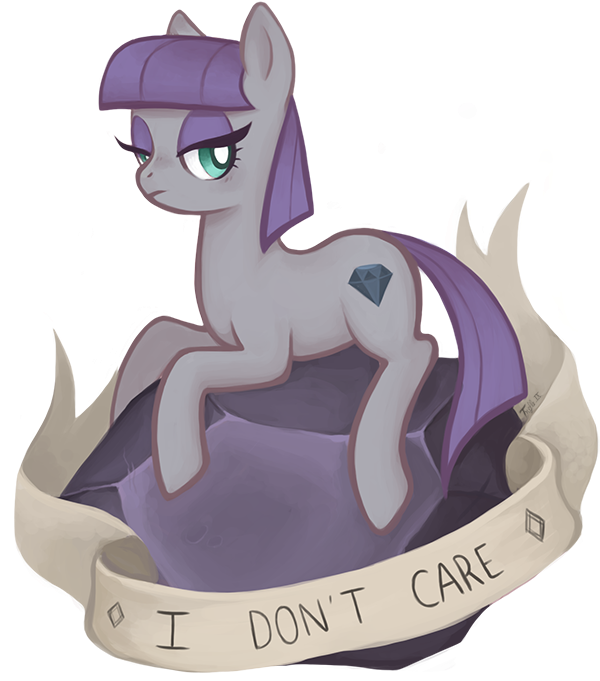 Trefleix, Banner, Maud Pie, Old Banner, Rock, Safe, - Cartoon (600x721), Png Download