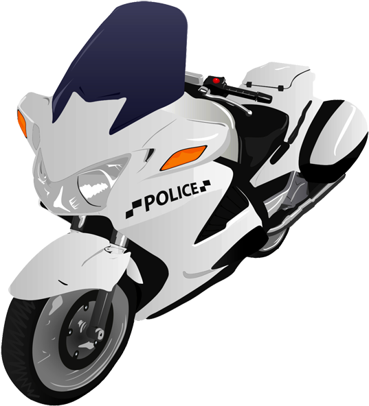 Vehicle Clipart Motorbike - Police Motorcycle Clipart (555x600), Png Download